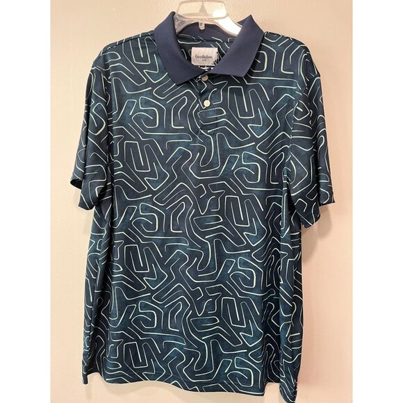 Goodfellow & Company Mens Polo Blue Pattern‎ Shirt Top Size XL - Picture 1 of 8